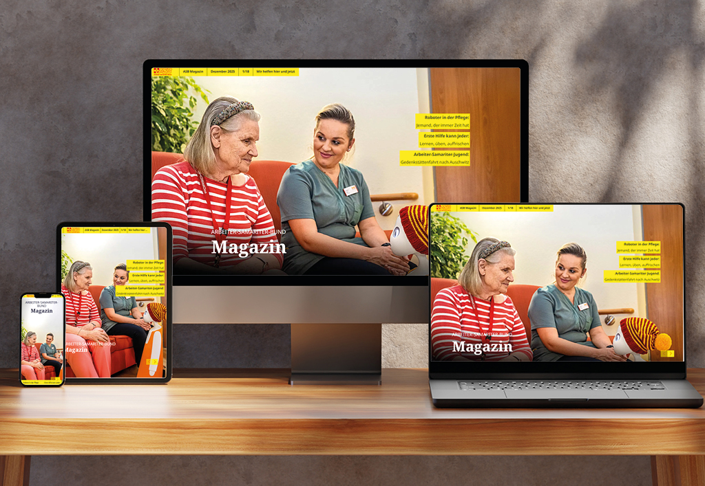 Die Dezemberausgabe des ASB Magazins: Innovation, Hilfe und Zusammenhalt
