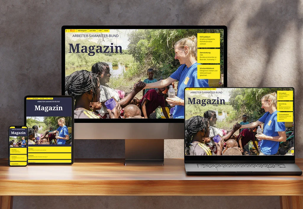 Die Juniausgabe des ASB Magazins: Leben retten und Verantwortung übernehmen