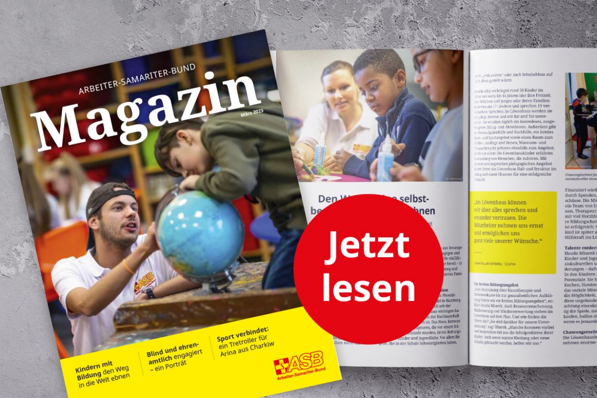 Die März-Ausgabe des ASB Magazins ist da – jetzt im neuen Layout!